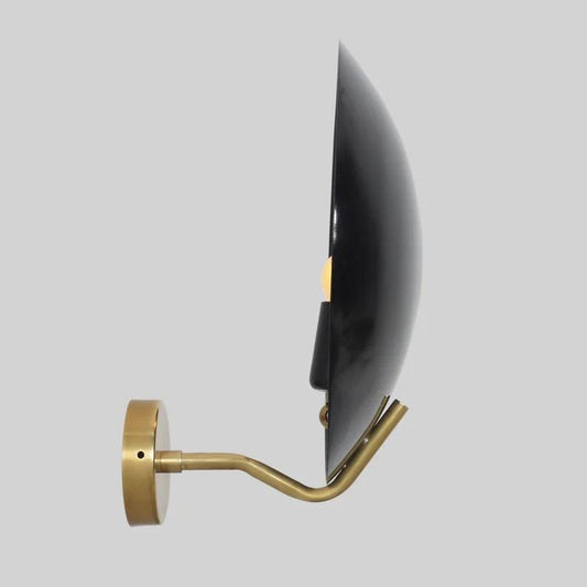 Antique Vintage Style Single Bulb Brass Shade Wall Sconce, Mid Century Modern Handcrafted Wall Lamp Industrial Light Fixture