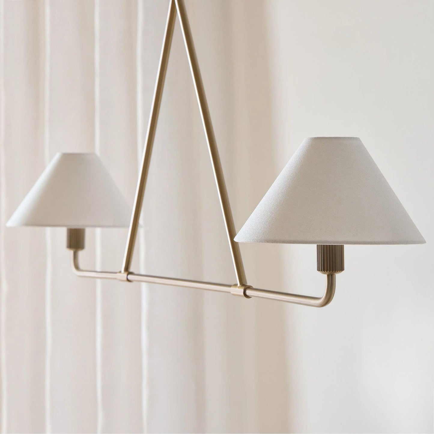 Double Linen Shade Kitchen Island Modern Pendant Light, Ceiling Pendant Light Hanging Light Fixture, Home Decor Custom Brass Ceiling Light