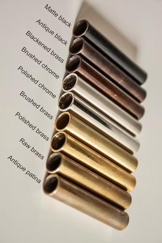 Brass Finishes Samples for Custom Handcrafted Brass Light Fixture