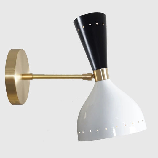 Mid Century Modern Diabolo Wall Sconce, Handcrafted Brass Stilnovo Style Inspired Modern Wall Light, Adjustable Bedside Reading Lamp