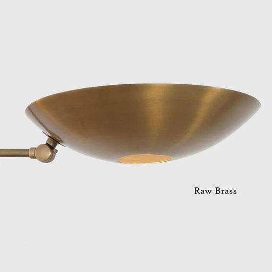 4 Shade Counterbalance Disk Brass Chandelier, Mid Century Modern Stilnovo Style Counterweight Brass Ceiling Light Fixture Sputnik Chandelier