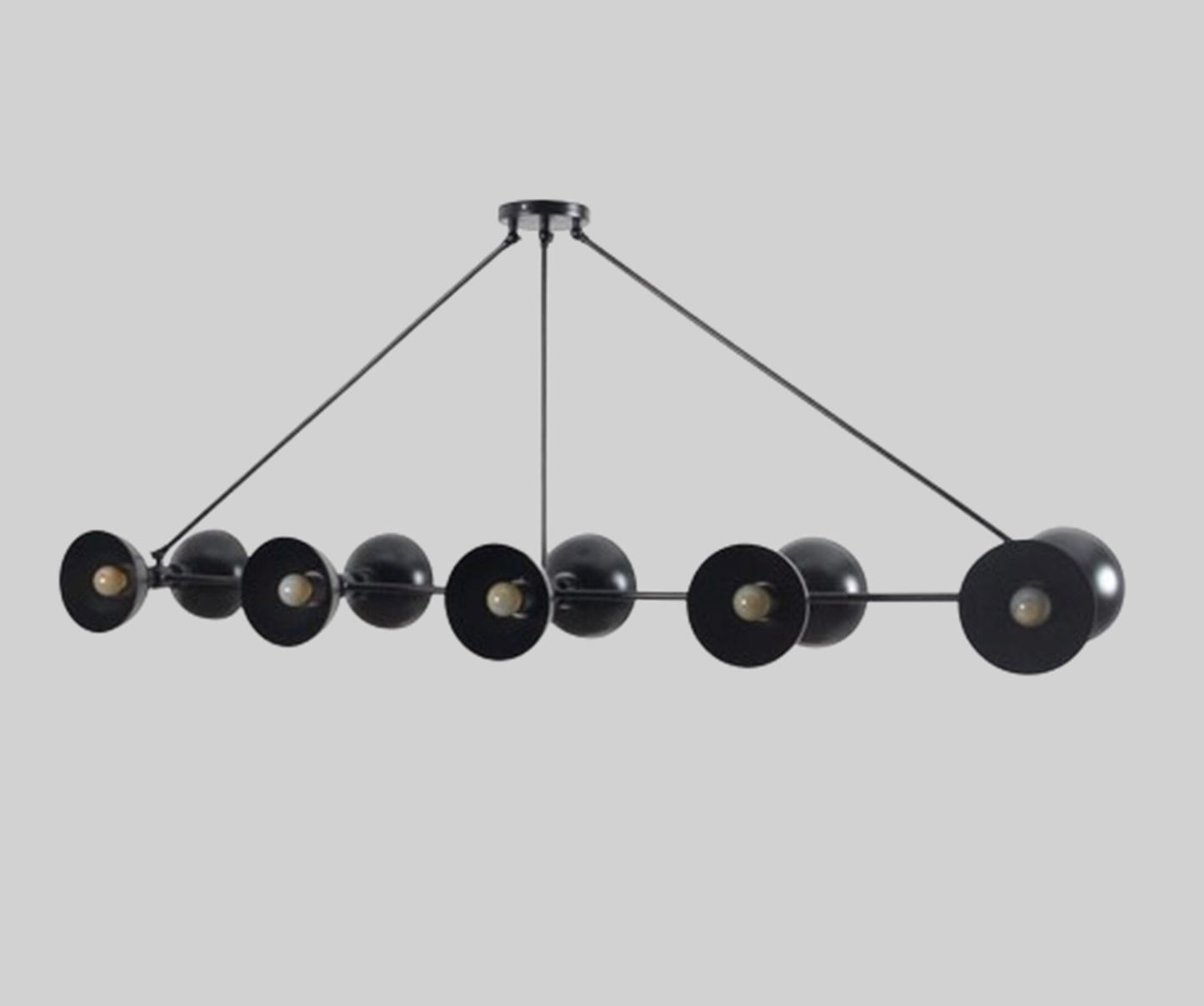 Mid Century Modern 10 Lights Italian Sputnik Chandelier, Stilnovo Style Ceiling Pendant Light, Industrial Light Fixture Home Decor Lighting