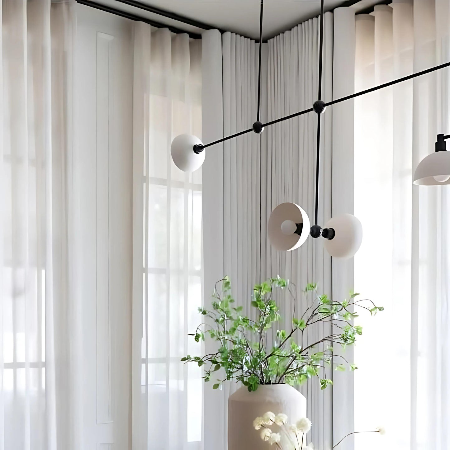 Asymmetrical Structure Bowl Shade Hanging Chandelier, Mid Century Modern Seven Lights Dome Shade Brass Sputnik Ceiling Light Fixture