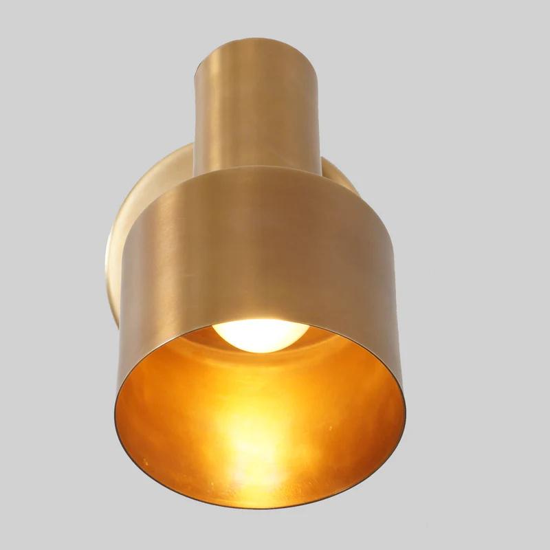Mid Century Modern Brass Wall Sconce, Minimalist Adjustable Articulate Industrial Task Light, Handmade Vintage Inspired Bedside Accent Lamp