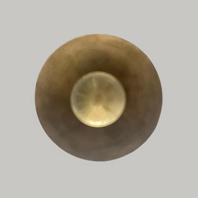 Mid Century Modern Double Dome Shade Brass Sputnik Chandelier Ceiling Semi Flush Mount Light Fixture Wall Lamp Handcrafted Chandelier