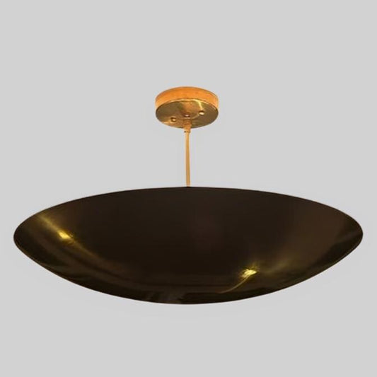 Dome Shade Rey Light Inspired Mid Century Modern Brass Sputnik Chandelier, Custom Ceiling Pendant Light Fixture Handmade 6 Light Wall Lamp