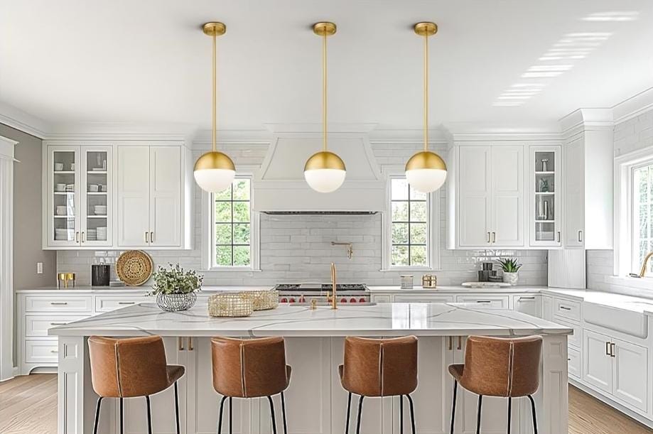 Mid Century Modern Pendant Light, Glass Globe Ceiling Lamp, Handcrafted Chandelier Brass Lighting, Modern Glass Ceiling Light Fixture