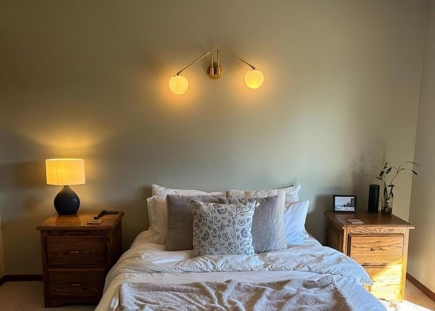 Twin Glass Globe Swing Arm Articulating Bedside Wall Lamp, Handcrafted Pendant Light Brass Sputnik Wall Sconce