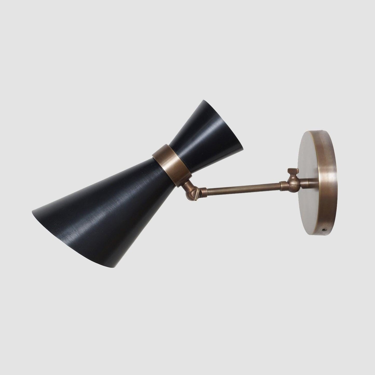 Stilnovo Style Articulated Peggy Wall Lamp, Mid Century Modern Brass Diabolo Wall Sconce, Handmade 1 Light Adjustable Bedside Reading Lamp