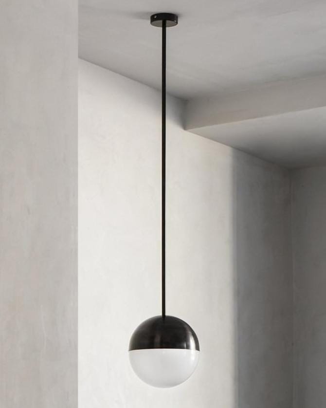 Mid Century Modern Pendant Light, Glass Globe Ceiling Lamp, Handcrafted Chandelier Brass Lighting, Modern Glass Ceiling Light Fixture