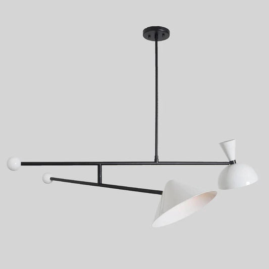 Two Light Counterweight Stilnovo Style Lamp, Mid Century Modern Counterbalance Pendant Light, Handcrafted Ceiling Light Fixture Home Decor