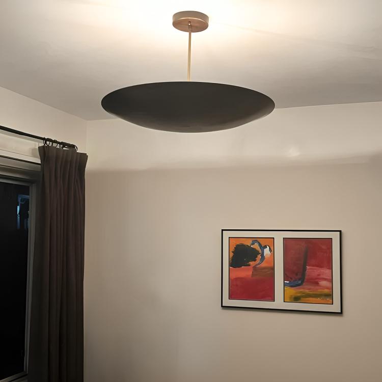 Dome Shade Rey Light Inspired Mid Century Modern Brass Sputnik Chandelier, Custom Ceiling Pendant Light Fixture Handmade 6 Light Wall Lamp