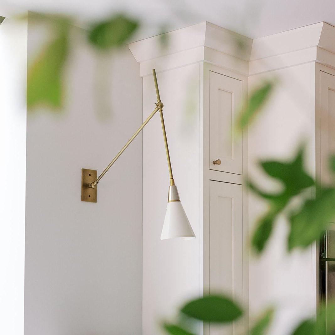 Articulated Adjustable Stilnovo Style Wall Lamp, Mid-Century Modern Alska Brass Wall Sconce, Handmade Industrial Design Reading Wall Light