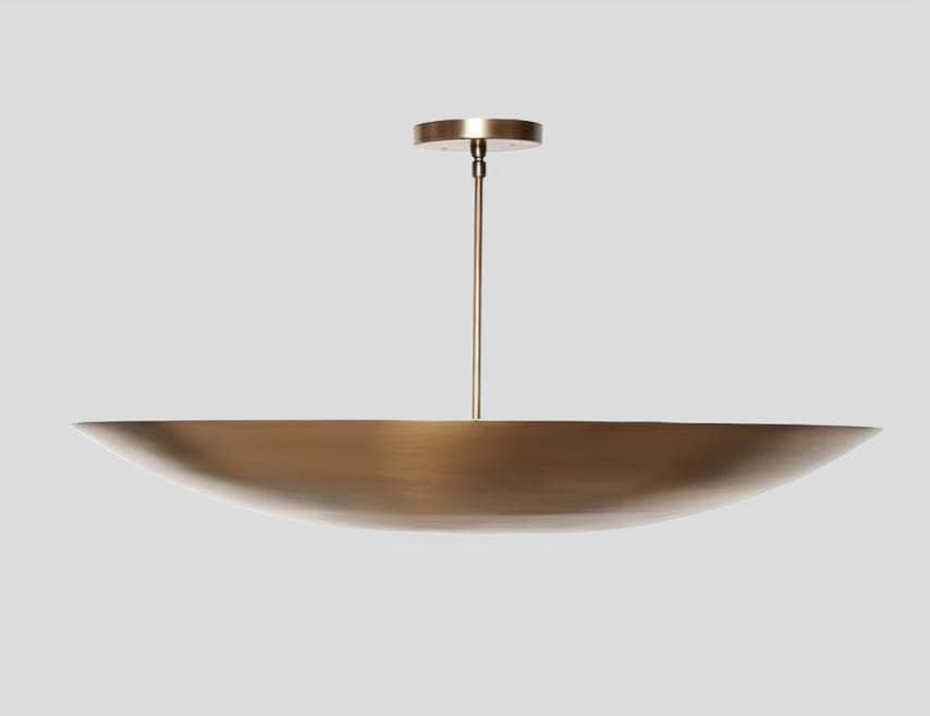 Plain Dome Shade Rey Light Mid Century Modern Brass Sputnik Chandelier, Custom Ceiling Pendant Light Fixture Handcrafted 6 Light Wall Lamp
