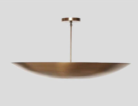 Plain Dome Shade Rey Light Mid Century Modern Brass Sputnik Chandelier, Custom Ceiling Pendant Light Fixture Handcrafted 6 Light Wall Lamp