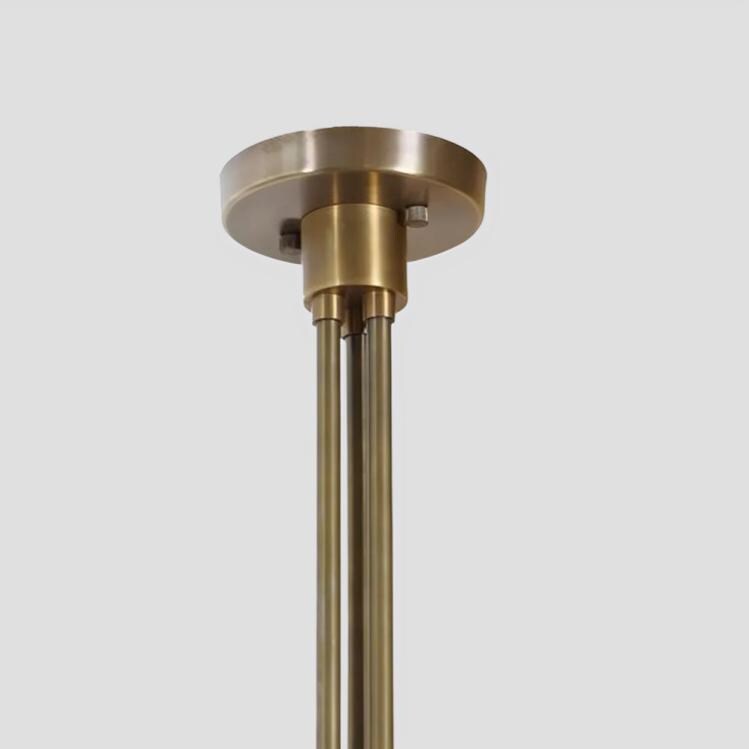 Twisted Semi Flush Mount Three Globe Light Mid Century Modern Sputnik Chandelier Brass Ceiling Pendant Light Fixture Handcrafted Chandelier