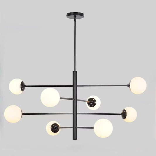 Minimalist Eight Globe Ceiling Lamp Mid Century Modern Sputnik Brass Chandelier Handcrafted Glass Globe Design Pendant Ceiling Light Fixture