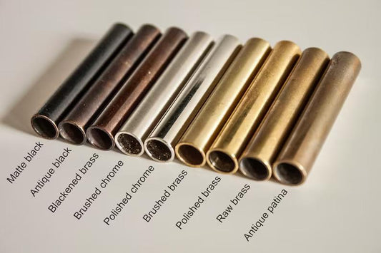 Brass Finishes Samples for Custom Handcrafted Brass Light Fixture