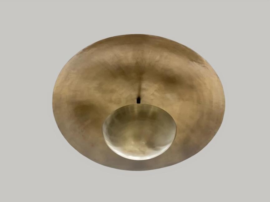 Mid Century Modern Double Dome Shade Brass Sputnik Chandelier Ceiling Semi Flush Mount Light Fixture Wall Lamp Handcrafted Chandelier