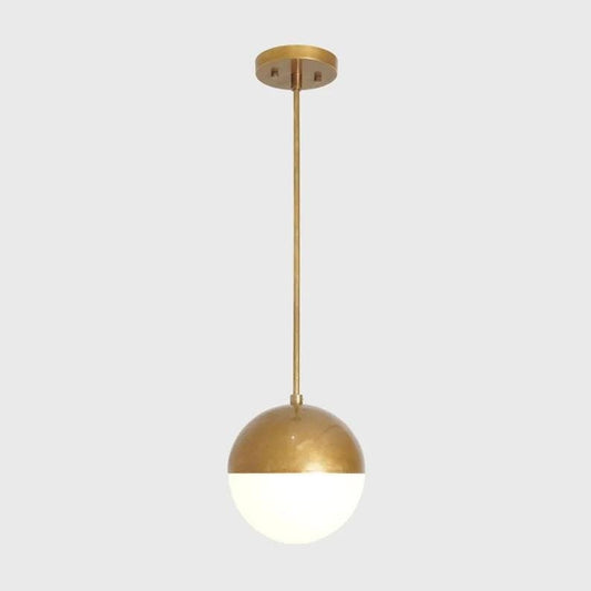 Mid Century Modern Pendant Light, Glass Globe Ceiling Lamp, Handcrafted Chandelier Brass Lighting, Modern Glass Ceiling Light Fixture