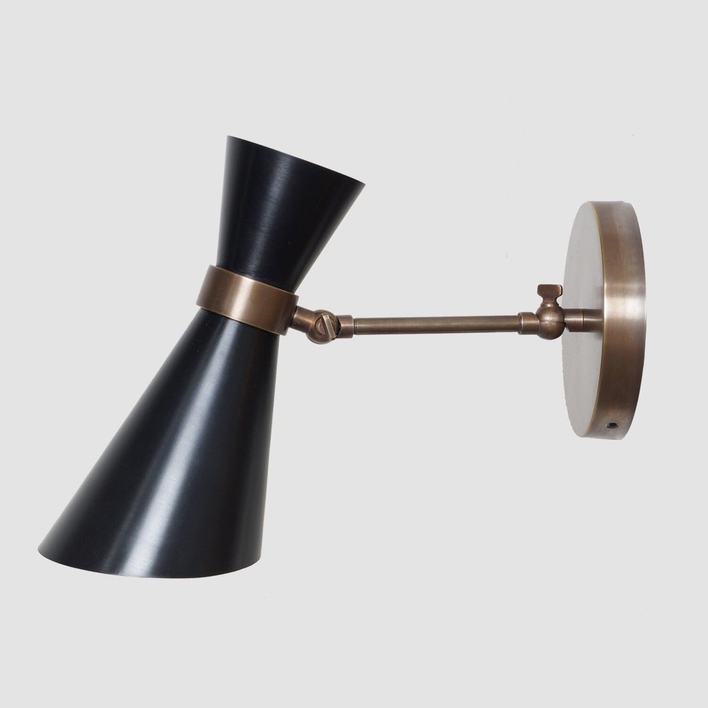 Stilnovo Style Articulated Peggy Wall Lamp, Mid Century Modern Brass Diabolo Wall Sconce, Handmade 1 Light Adjustable Bedside Reading Lamp