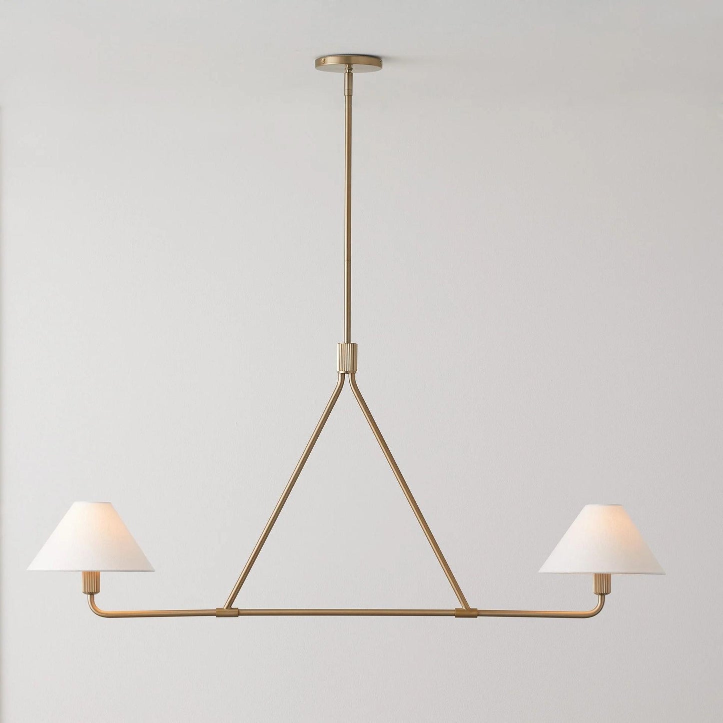 Double Linen Shade Kitchen Island Modern Pendant Light, Ceiling Pendant Light Hanging Light Fixture, Home Decor Custom Brass Ceiling Light