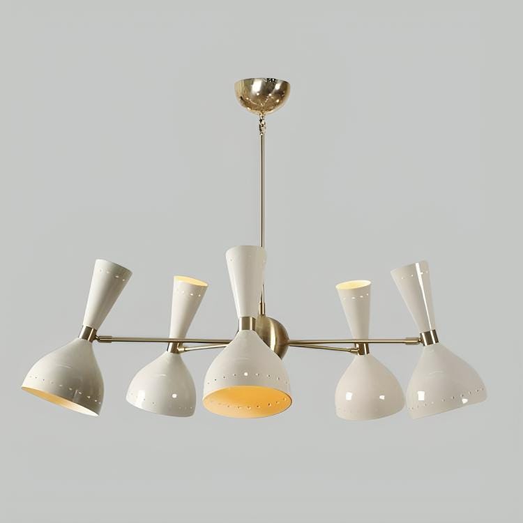 Stilnovo Style Diabolo Mid Century Modern Italian Sputnik Brass Chandelier, Handcrafted Custom 6 Arm 12 Light Ceiling Pendant Light Fixture