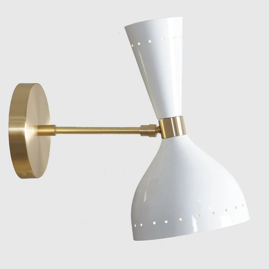 Mid Century Modern Diabolo Wall Sconce, Handcrafted Brass Stilnovo Style Inspired Modern Wall Light, Adjustable Bedside Reading Lamp